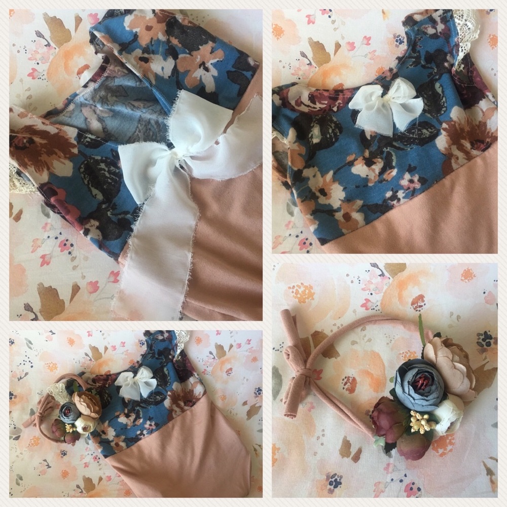 Sitter Romper and Matching Tieback